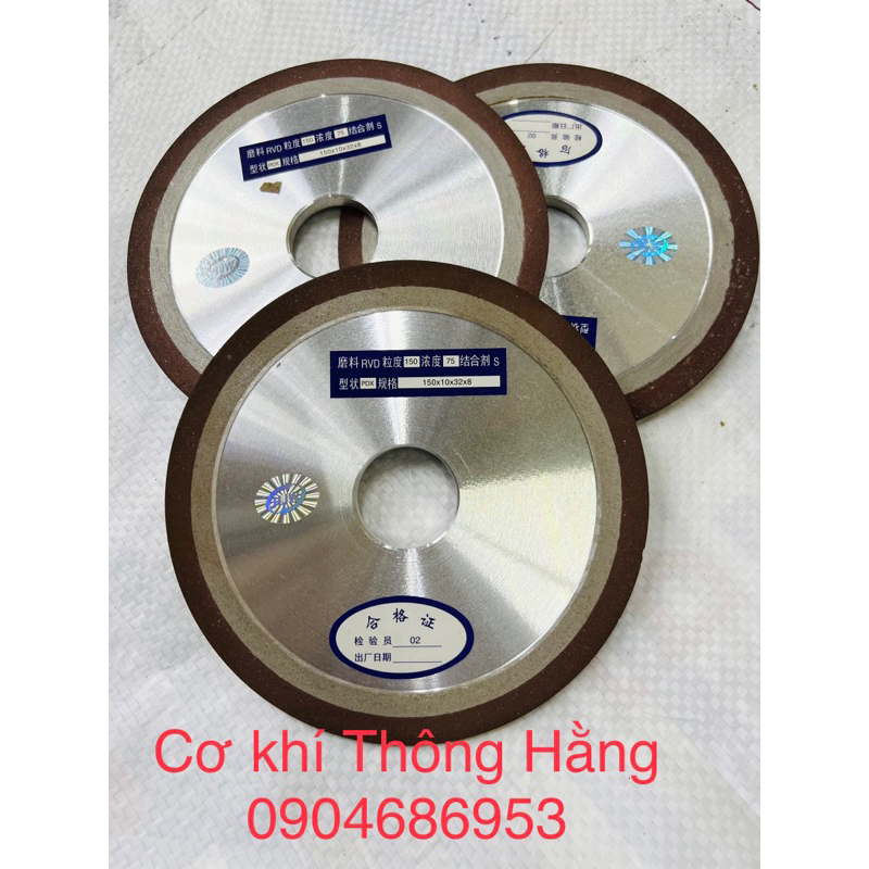 Đĩa mài hợp kim phi 100-125-150mm độ hạt #150mm chuyên mài phay ngón, mũi khoan, lưỡi cưa