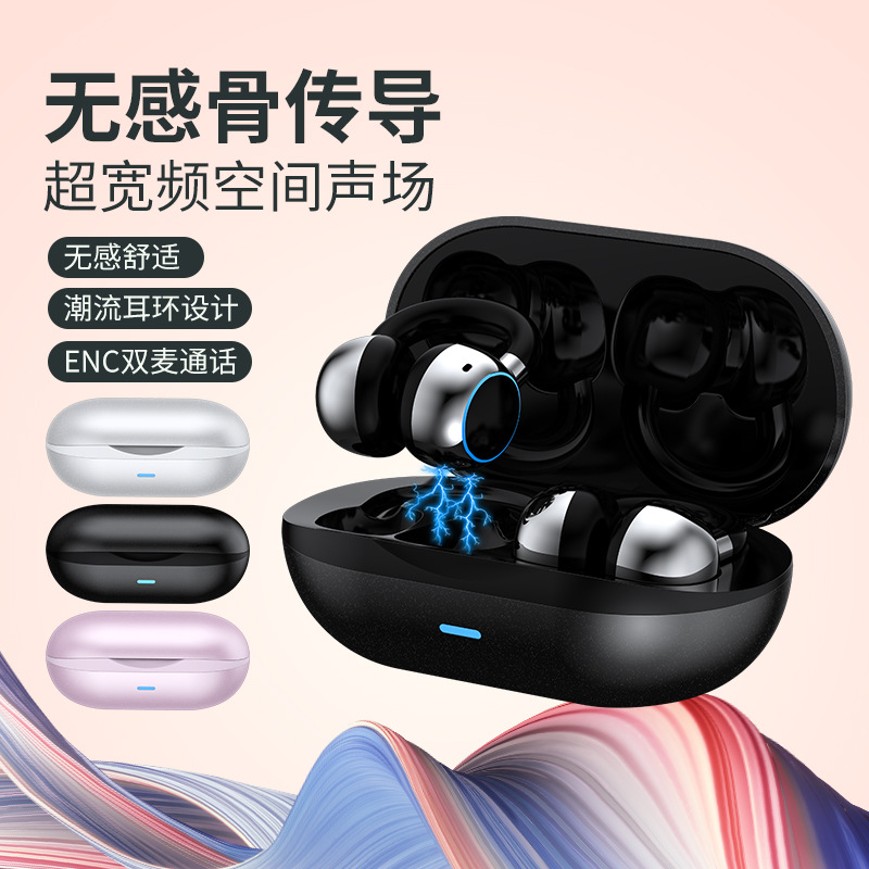 New concept bone conduction clip type non in ear stereo Bluetooth earphones, trendy OWS-F11 model Replacement Earbuds ราคา 698,689 บาท*ส่งฟรี
