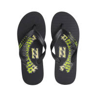 Billabong Mens Tides 2.0 Print Jet Black/Lime Punch Thongs