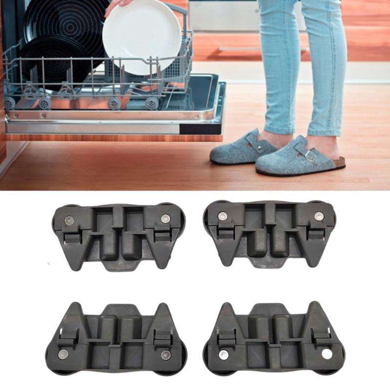 4pcs máy rửa chén thấp hơn Giá con lăn dễ dàng cài đặt cung cấp độ bền và giảm tiếng ồn thích hợp cho máy rửa chén