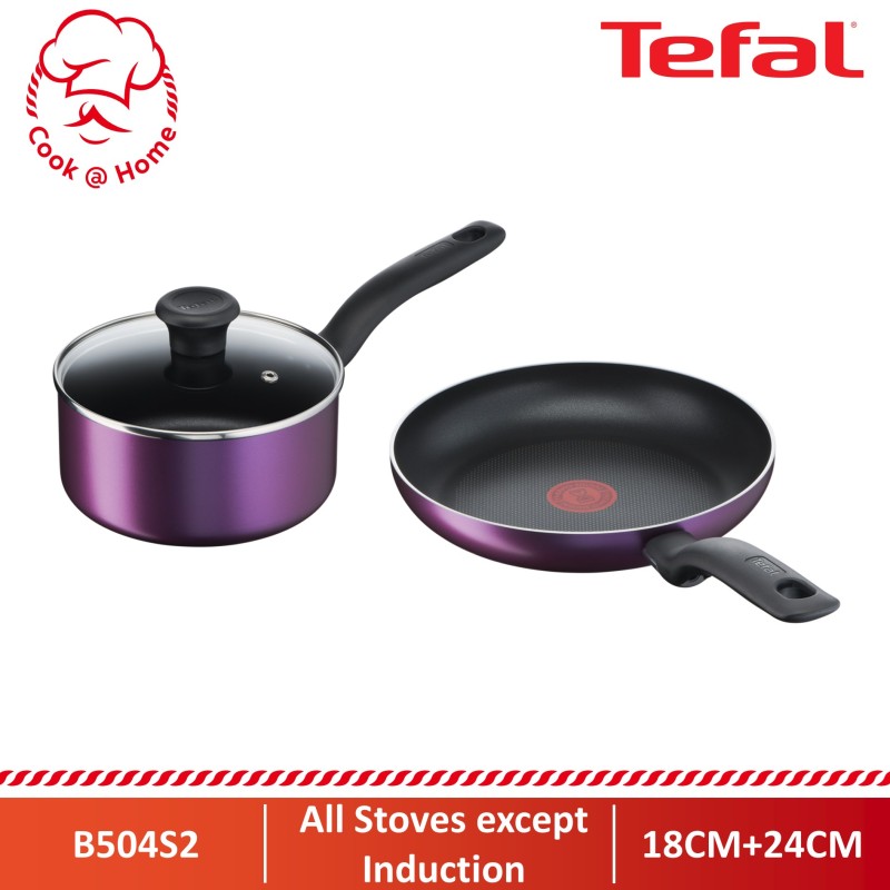 Tefal Cooking Source 3pc Set (FP24cm+SP18cm w/lid) B504S2 Singapore