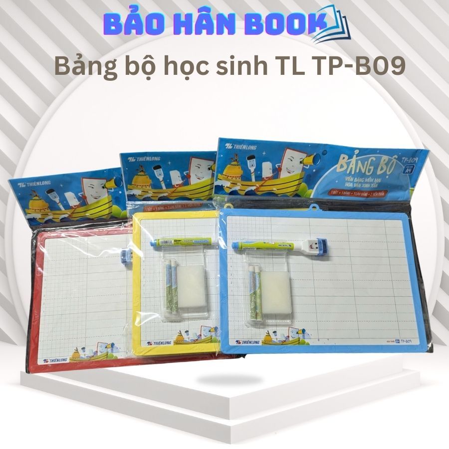 Bảng học sinh 2 mặt , bảng bộ tặng kèm bút lông, phấn và đồ lau bảng TL [𝗡𝗦 𝗕𝗮̉𝗼 𝗵𝗮̂𝗻]