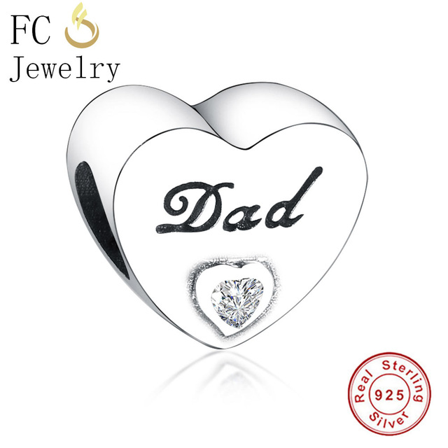 yingke Fc Jewelry Fit Pandora Charm Bracelet 925 Sterling Silver Auntie Dad Mom Love Heart Bead Making Family Kid Berloque Hot
