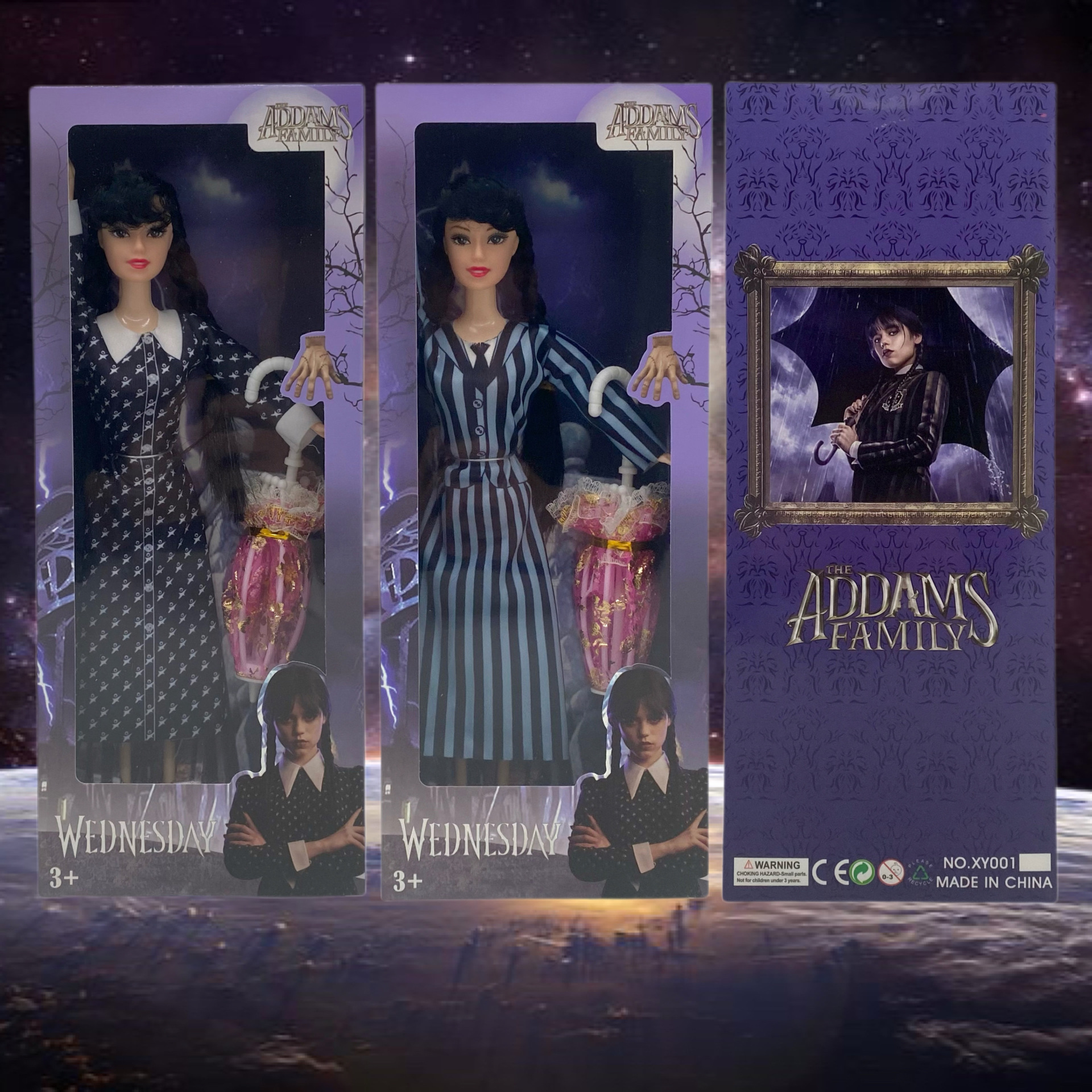 The addams cheap family dolls