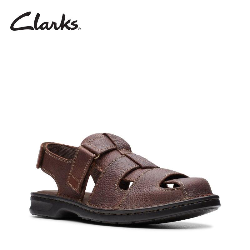 clarks sandals mens gold