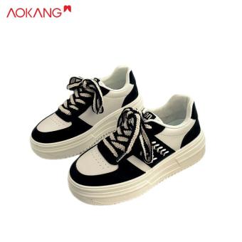 Aokang Giày đế bệt đế dày cho nữ mới Giày Sneaker thể thao dễ phối thường ngày phong cách Ins giày trắng thời thượng