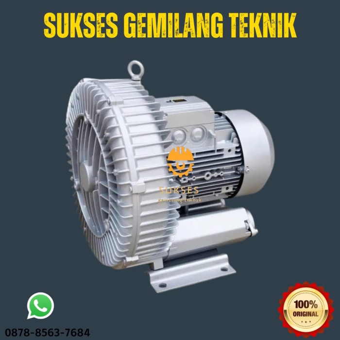 RING BLOWER ROTOR TAMBAK UDANG VORTEX HB-7500 10HP 380V Harga 22,140,000 rupiah*Gratis Ongkir