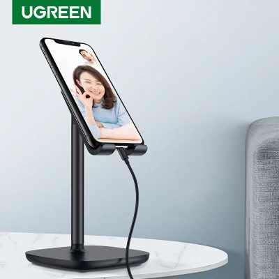 UGREEN 45 Degree Multi-Angle Adjustable Phone Stand Holder for iPad Pro/SAMSUNG, Apple iPhone, Xiaomi, LG, Huawei, ASUS, VIVO, OPPO All iOS Android Phone and Small Tablet