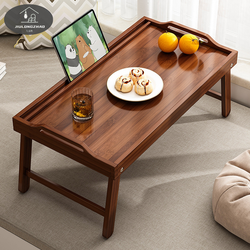 JLZ Có thể gập lại nanzhu bàn trà nhỏ với cửa sổ lồi, Nhật Bản Phong Cách Tatami giường, thấp bảng, phòng ngủ ban công, giường, bảng