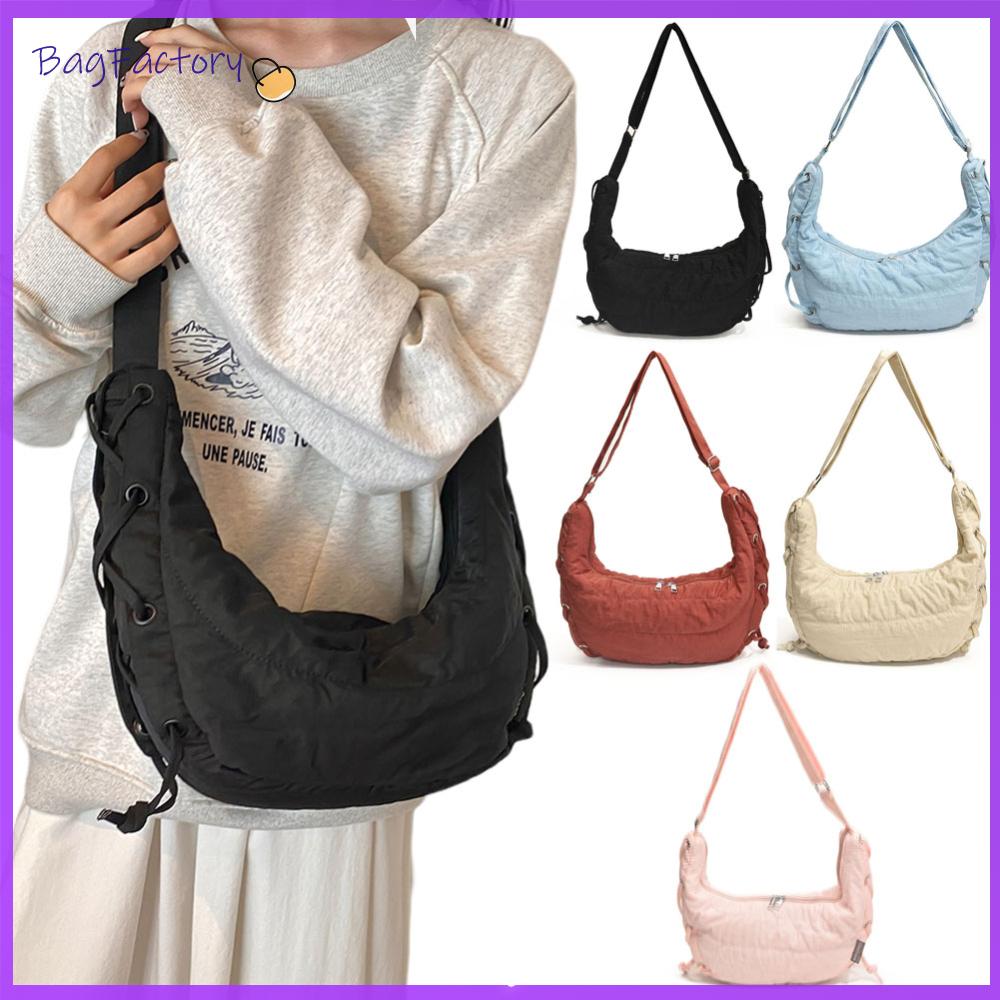 8TH Women Stylish Dumpling Bag Large Capacity Fashion Shoulder Bag Adjustable Strap Daily Messenger Bag Outdoor Travel Bag