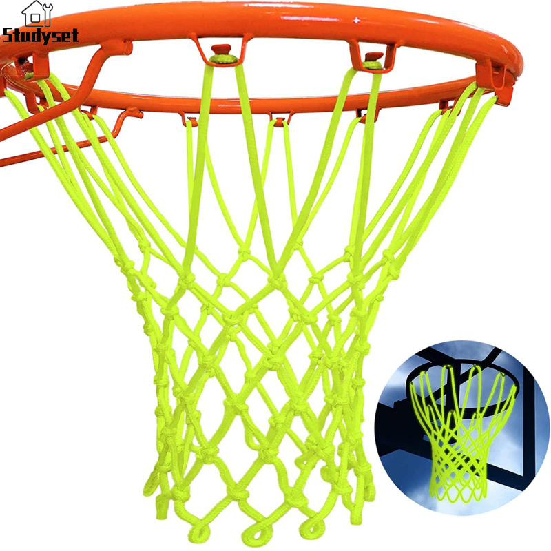 Studyset IN stock Durable Classic Basketball Target Net Nylon Thread Sports Hoop Mesh Basketball Net For 12 Loops Rim Outdoor Sport ราคา 148 บาท*ส่งฟรี