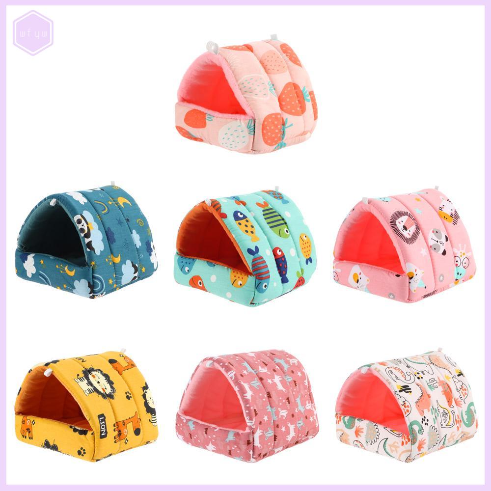 WFYW Dễ thương Thoải mái Sóc thỏ Lồng mini Mat ấm Guinea Pig Nest Hamster House Giường ngủ động vật nhỏ