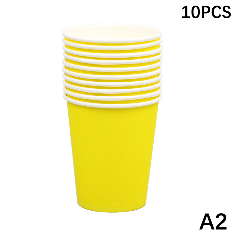 AGBBG 10Pcs 9Oz 250Ml Rắn Dày Cốc Giấy Cốc Dùng Một Lần Đám Cưới Sinh Nhật Đảng Kỳ Nghỉ Dùng Một Lần Bộ Đồ Ăn