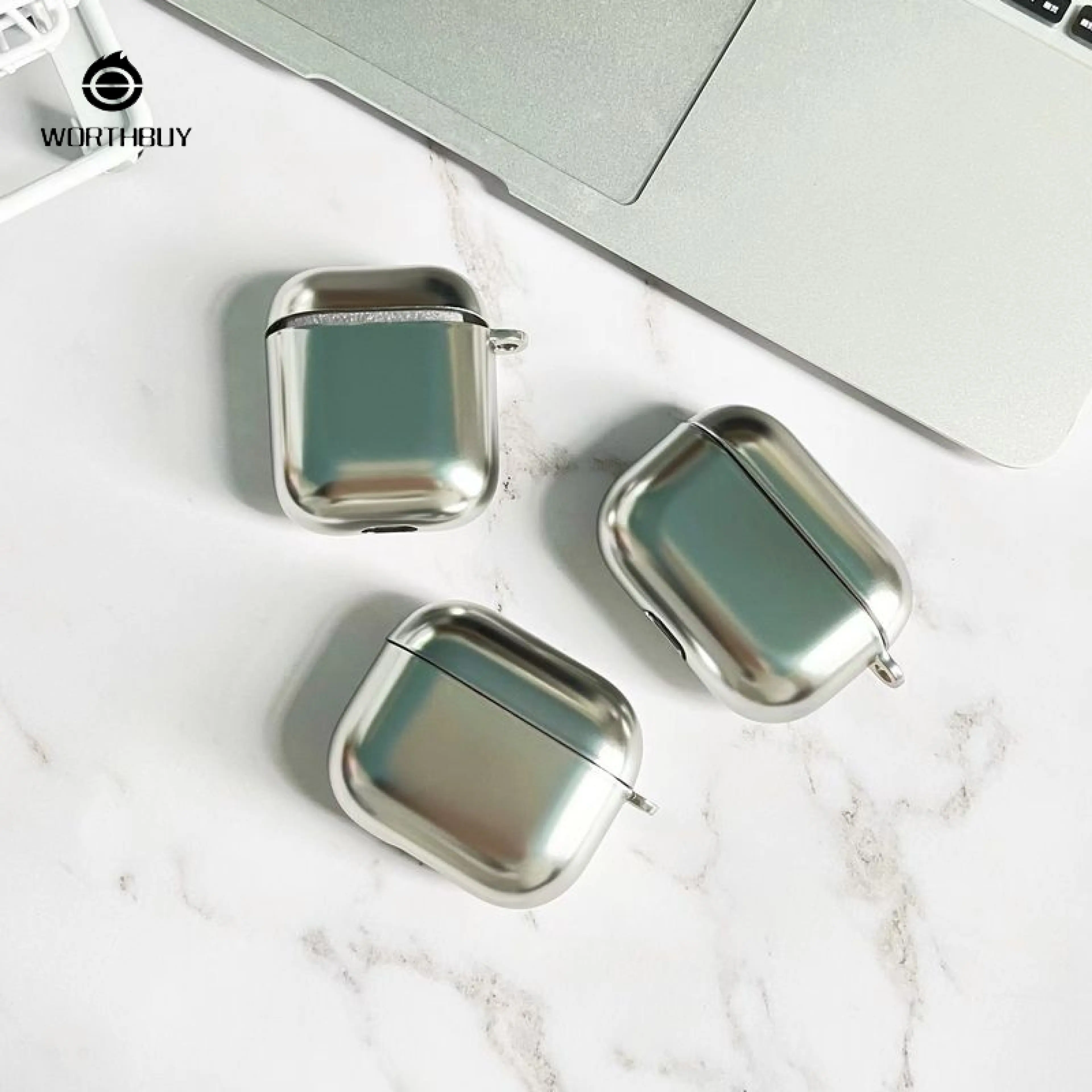 เคส TPU สไตล์หรูหราสำหรับ Apple AirPods 1/2/3/Pro/Pro2/4 ปกป้องได้ดีพร้อมพื้นผิวเงาสวยหรู - รูปที่ 1