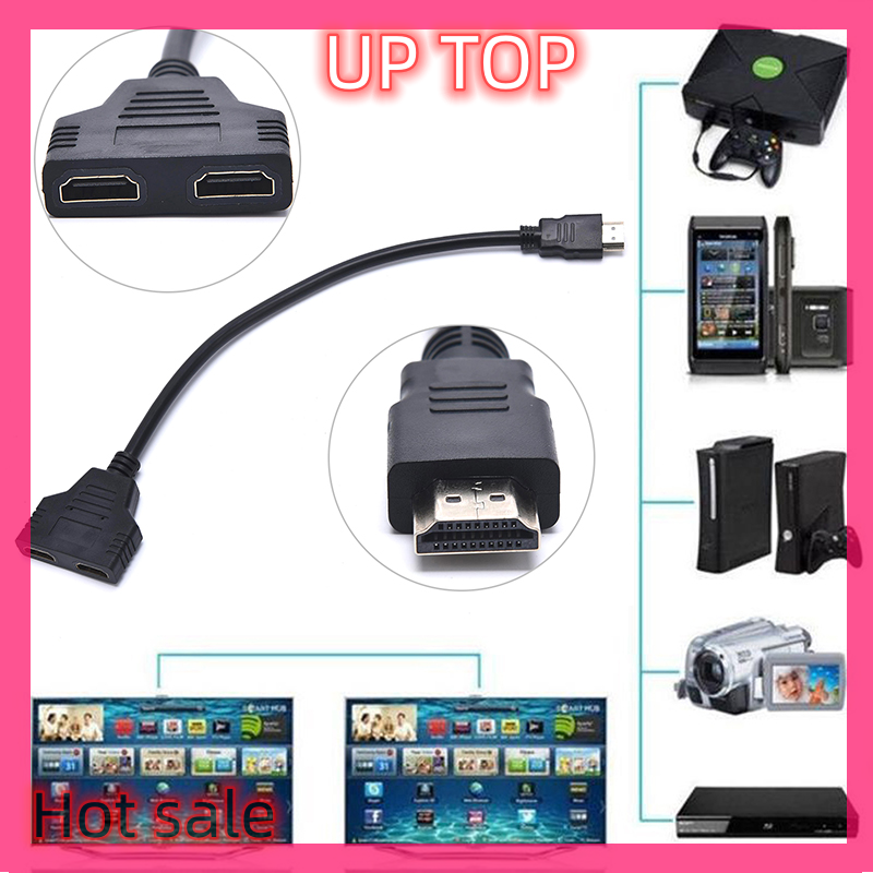 Up Top Hot Sale Cáp chuyển đổi HDMI Đầu đực sang đầu đực kép HDMI đầu cái
