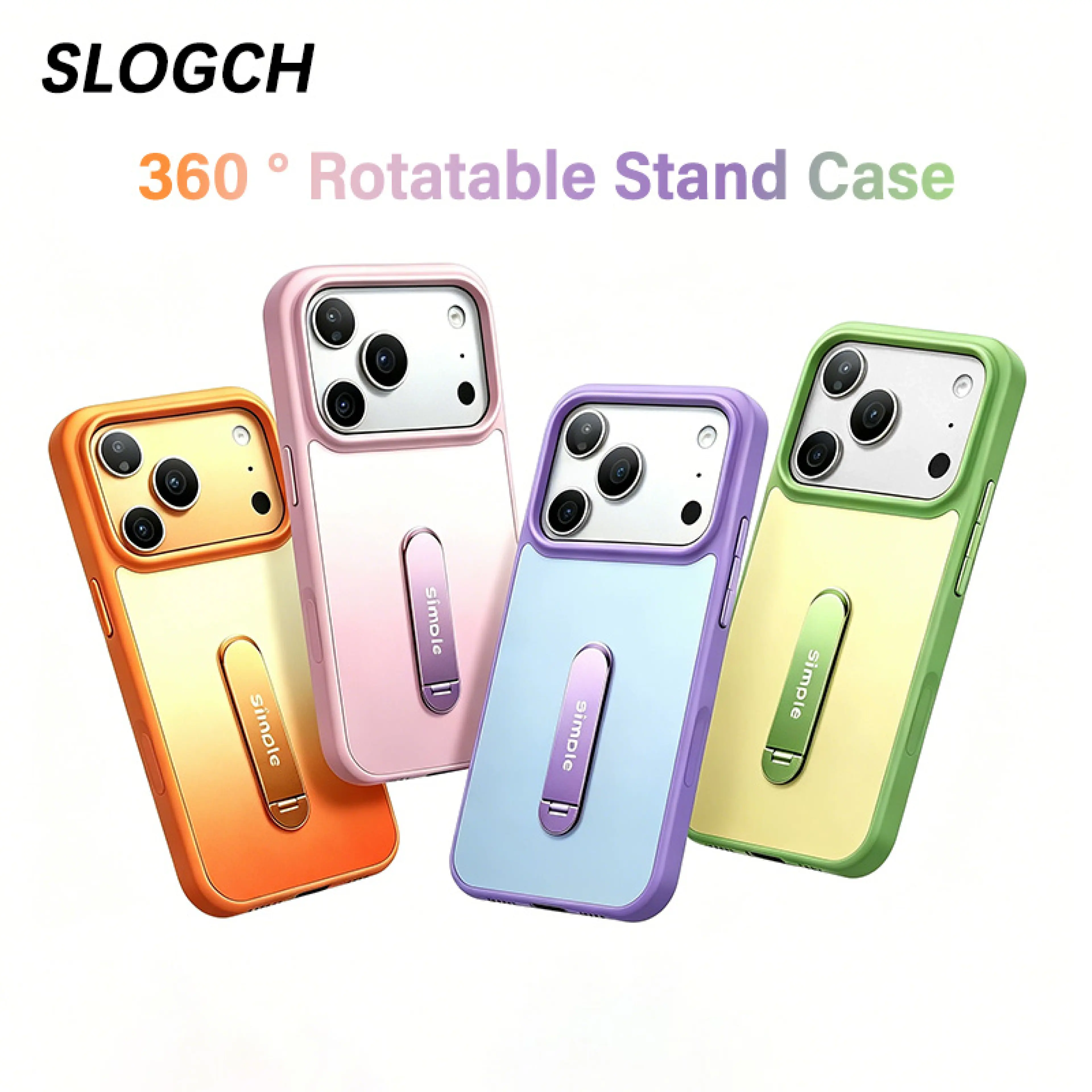 Luxury 360 ° Rotatable Stand Phone Case For iPhone 17 Pro For MagSafe Skin-friendly Premium Matte Hard Cover with Stand For iPhone 17 Pro Max Military Grade Shockproof Protection Casing