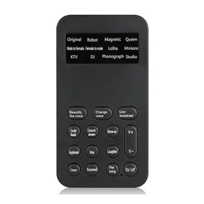 KUYES Mini For Phone Computer 12 Sound Change Modes Adjustment Supports Fine Universal Language Voice Changer Computer Components Sound Card Portable Audio