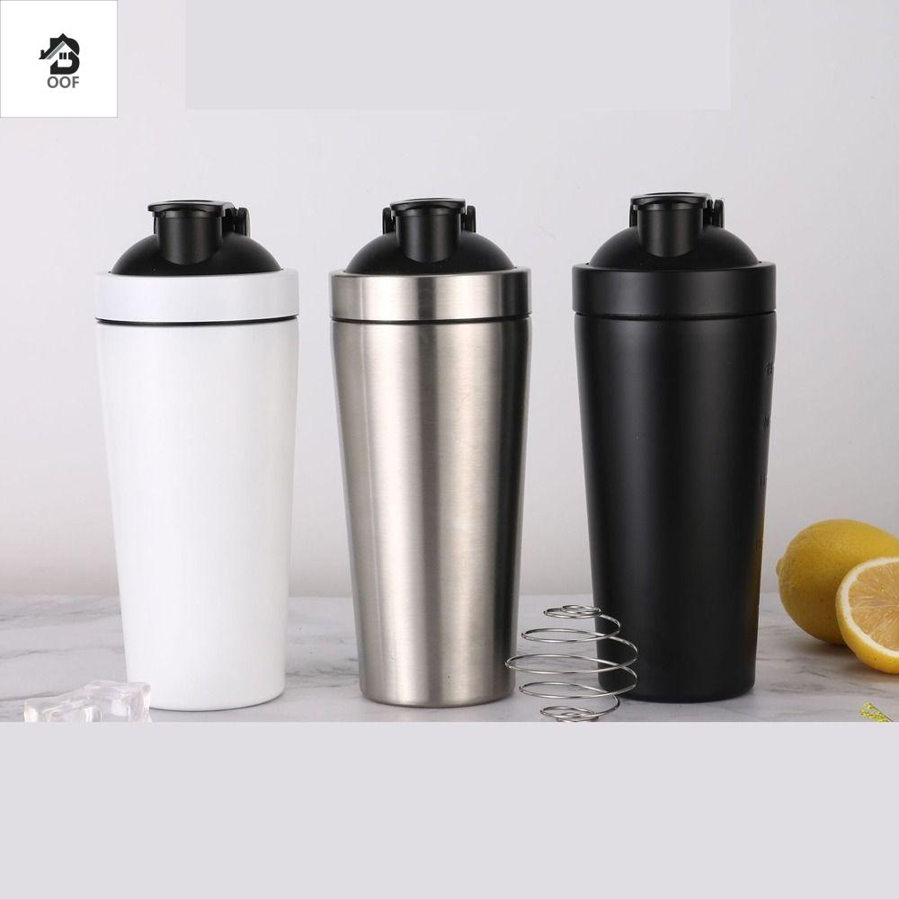 OOF Thép không gỉ 304 Cốc Lắc Whey 500ml/750ml Có cân Chai Bột protein Cốc uống trực tiếp Sức chứa lớn Cốc bột protein thể dục Thể dục thể thao