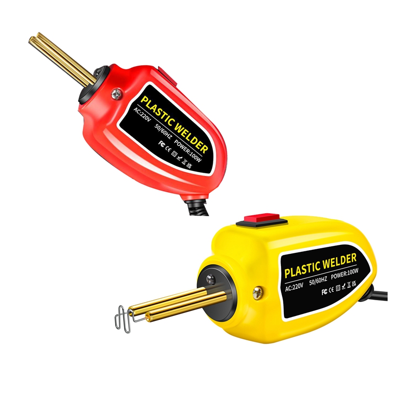 (BYZJ) Portable Mini Hot Staplers Plastic Welding Machine Car Bumper Repair Kit Handheld Kit Auto Dents Repair EU Plug