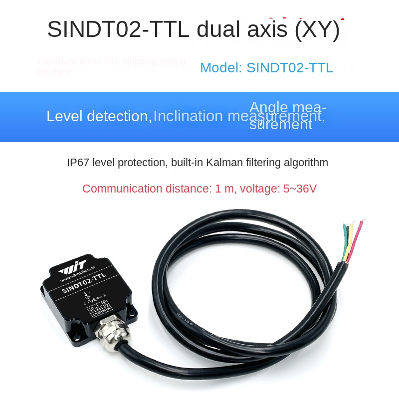 Cảm Biến Góc Nghiêng SINDT02-TTL | Tùy chọn: SINDT01 | Đo Góc Tư Thế Chính Xác | Modbus RS232/RS485