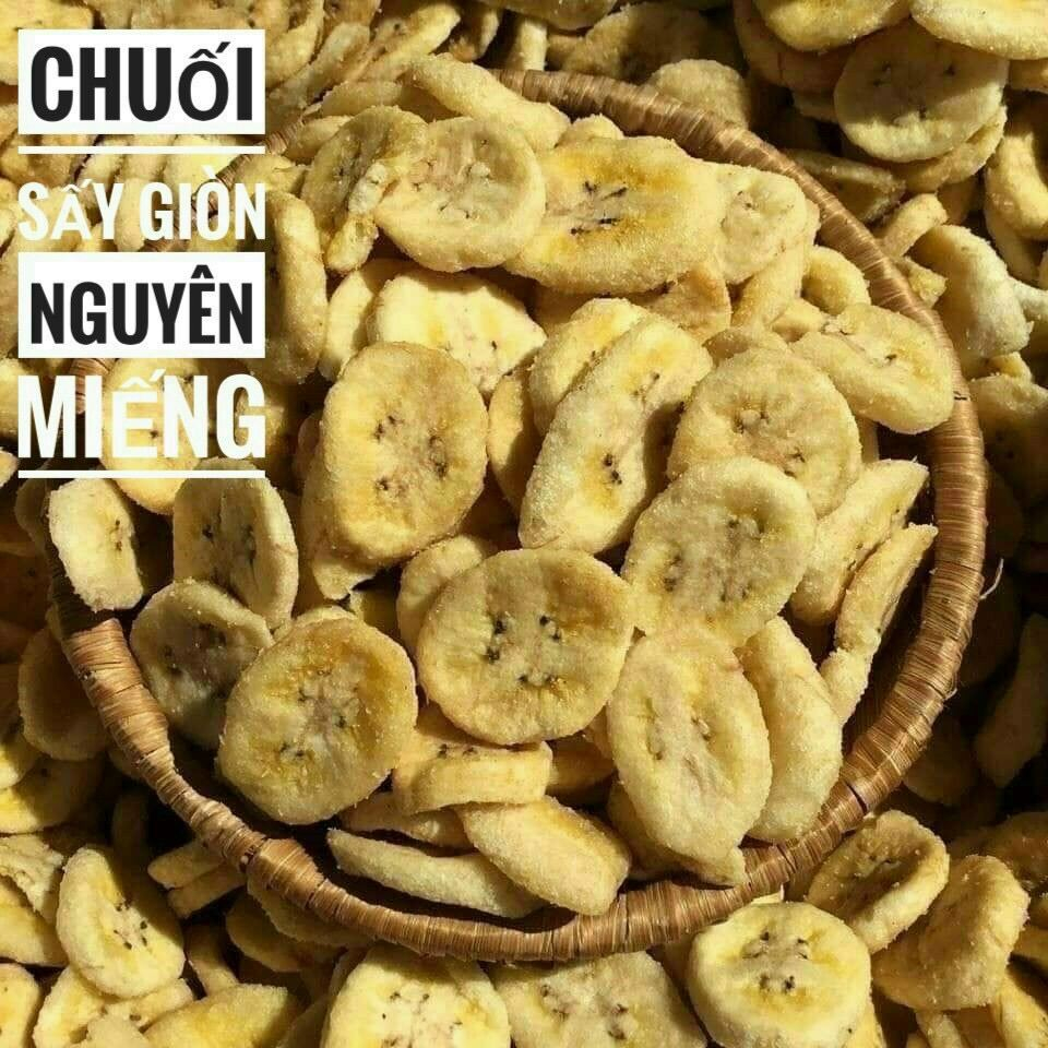 500g Chuối Vàng sấy giòn nguyên miếng