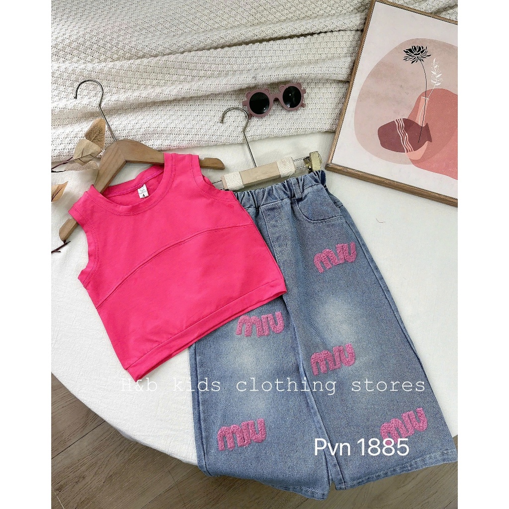 Quần áo bé gái - Sét BÒ MIU MIU Siêu Xinh cho bé 1-6 Tuổi