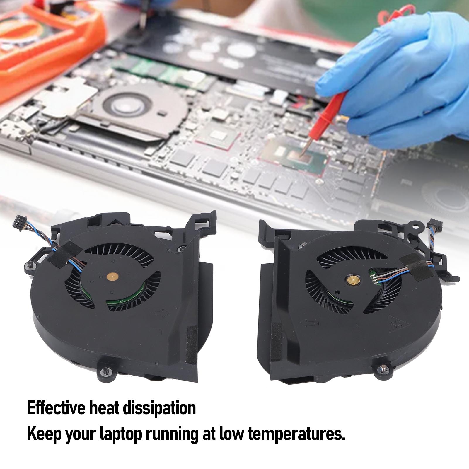 Laptop máy tính xách tay Garosa - Bộ quạt làm mát CPU và GPU Vikye Bộ thay thế quạt kép với hoạt động Yên tĩnh cho Studio ZBook 15 G5 G6 Series L30894001 L30895001 Giá 685,000 Đồng*Miễn phí vận chuyển