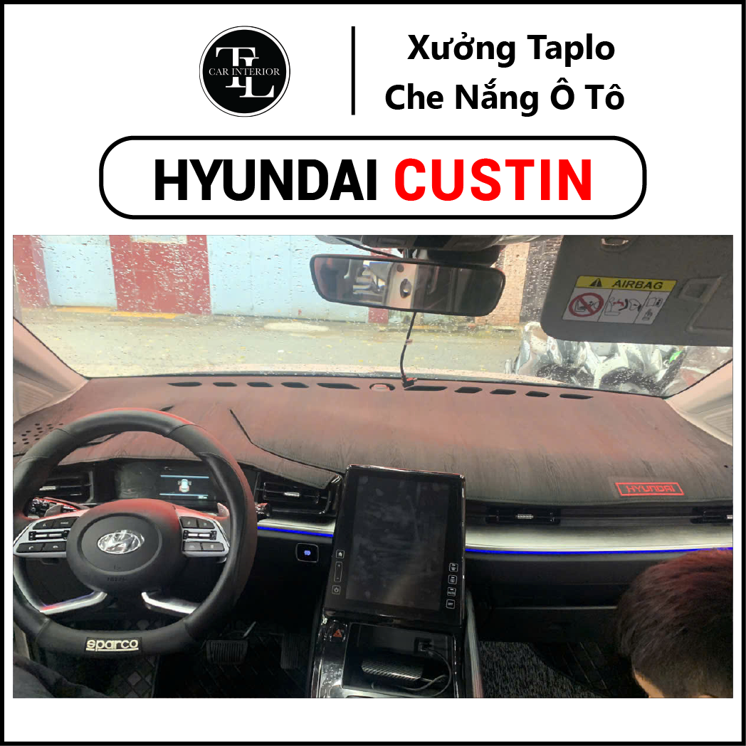 Hyundai Custin 2022 - 2026 Car Dashboard Mats, Carbon Leather, Sheepskin Velvet with Thick 3-Layer Anti-Slip Base, 12-Month Warranty Giá 291,200 Đồng*Miễn phí vận chuyển