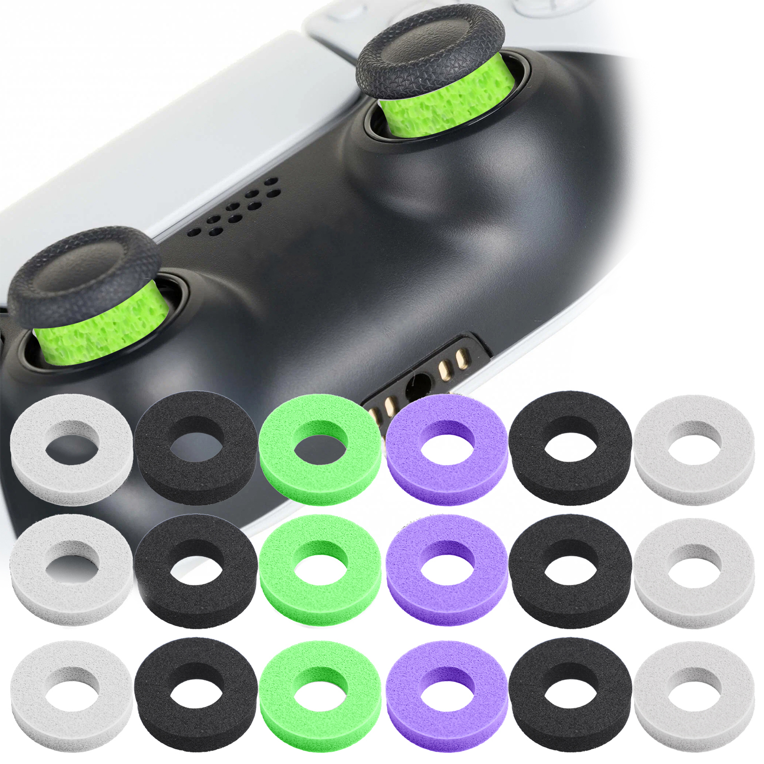 1-5Pair Soft Sponge Gamepad Controller Joystick Elastic Guard Ring Universal Joystick Protective Cover Anti-Wear Protector Ring ราคา  7 บาท*ส่งฟรี
