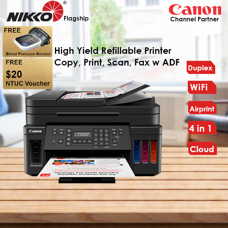 Canon PIXMA G7070 Refillable Ink Tank Wireless All-In-One with Fax Inkjet Printer G-7070 G 7070 Singapore