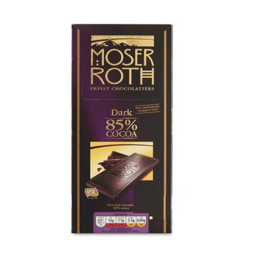 Socola đen 85% Moser-Roth 150g