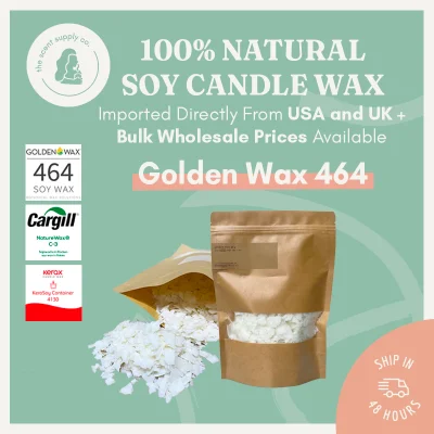 250g/500g/1kg Golden Wax 464 | Soy Wax Flakes (USA) For DIY Handmade Candle