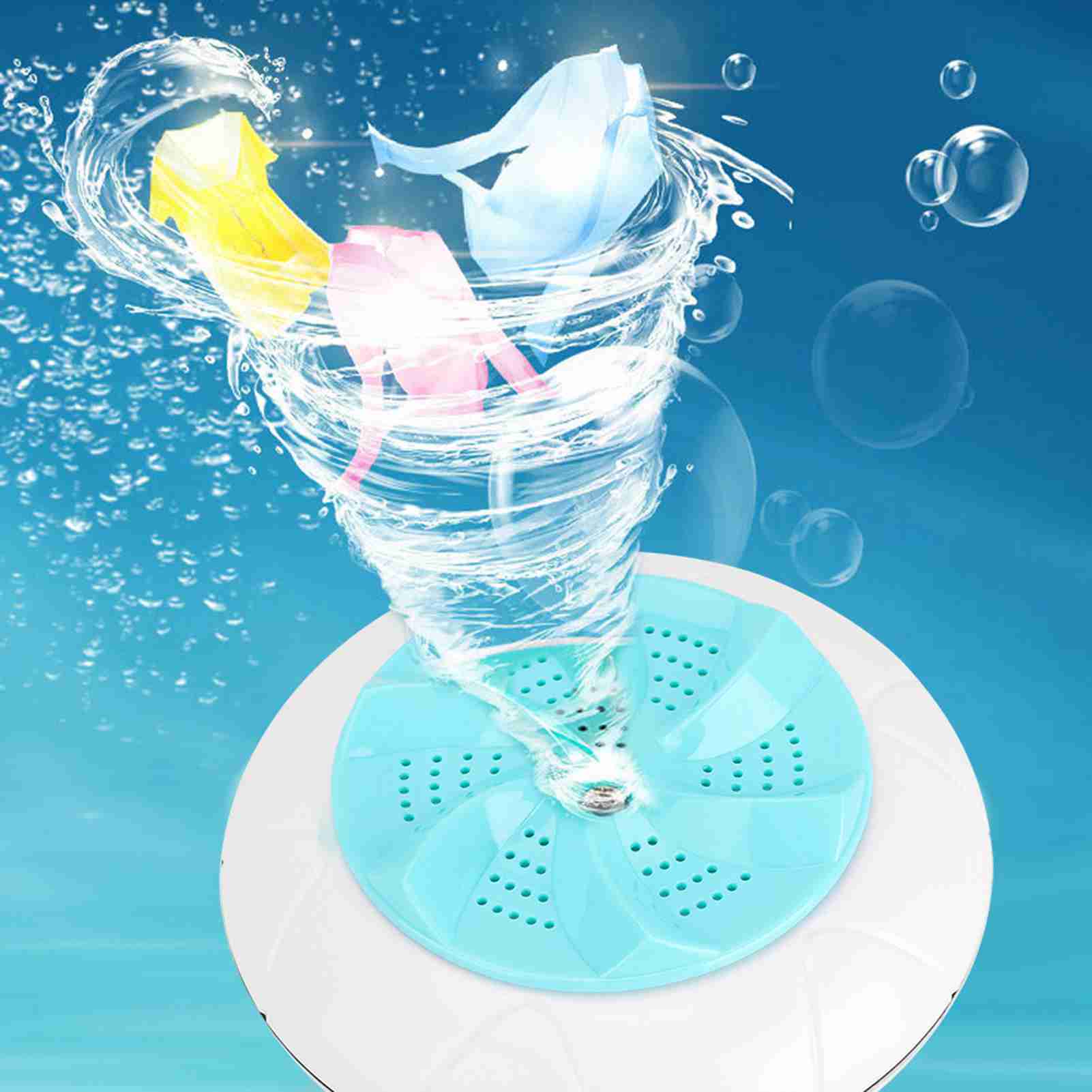 Mini máy giặt xách tay siêu âm tuabin rửa siêu âm Turbo máy giặt giặt cho du lịch hộ gia đình (màu xanh lá cây)