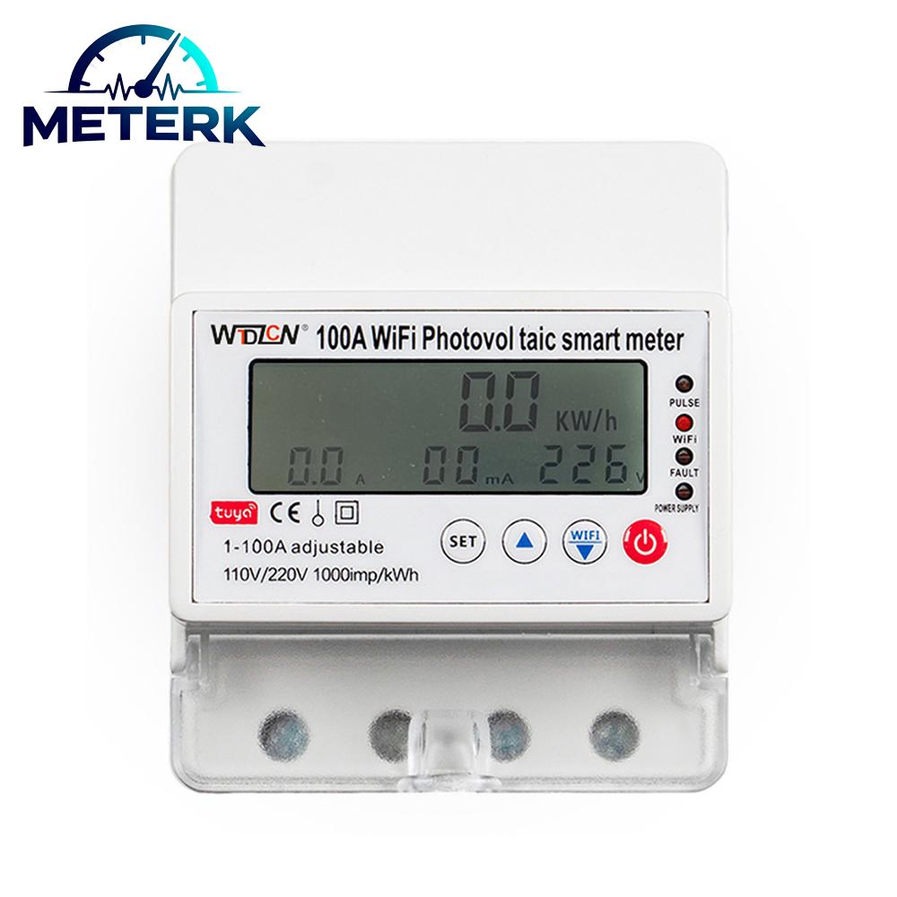 Meterk Tuya WiFi เครื่องวัดไฟฟ้าโซลาร์เซลล์อัจฉริยะตัวจับเวลาเบรกเกอร์มัลติฟังก์ชั่นพลังงานแสงอาทิตย์แบบสองทิศทางเครื่องวัดชั่วโมงเครื่องใช้ไฟฟ้าภายในบ้านรีโมทคอนโทรล ราคา 1,272 บาท*ส่งฟรี