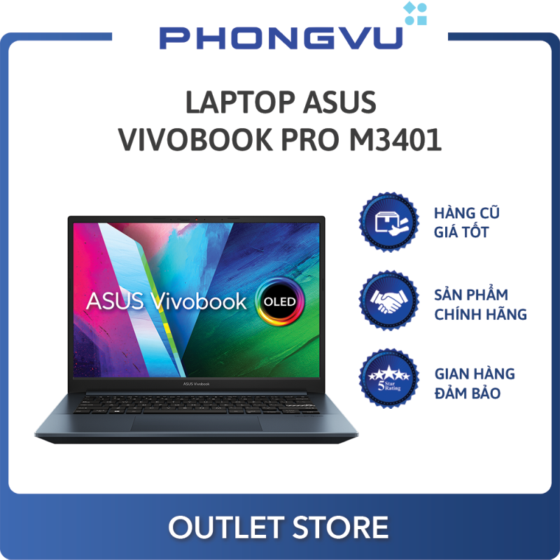 Laptop Asus VivoBook Pro M3401QA-KM040T (AMD Ryzen 7 5800H) (Xanh) - Laptop cũ
