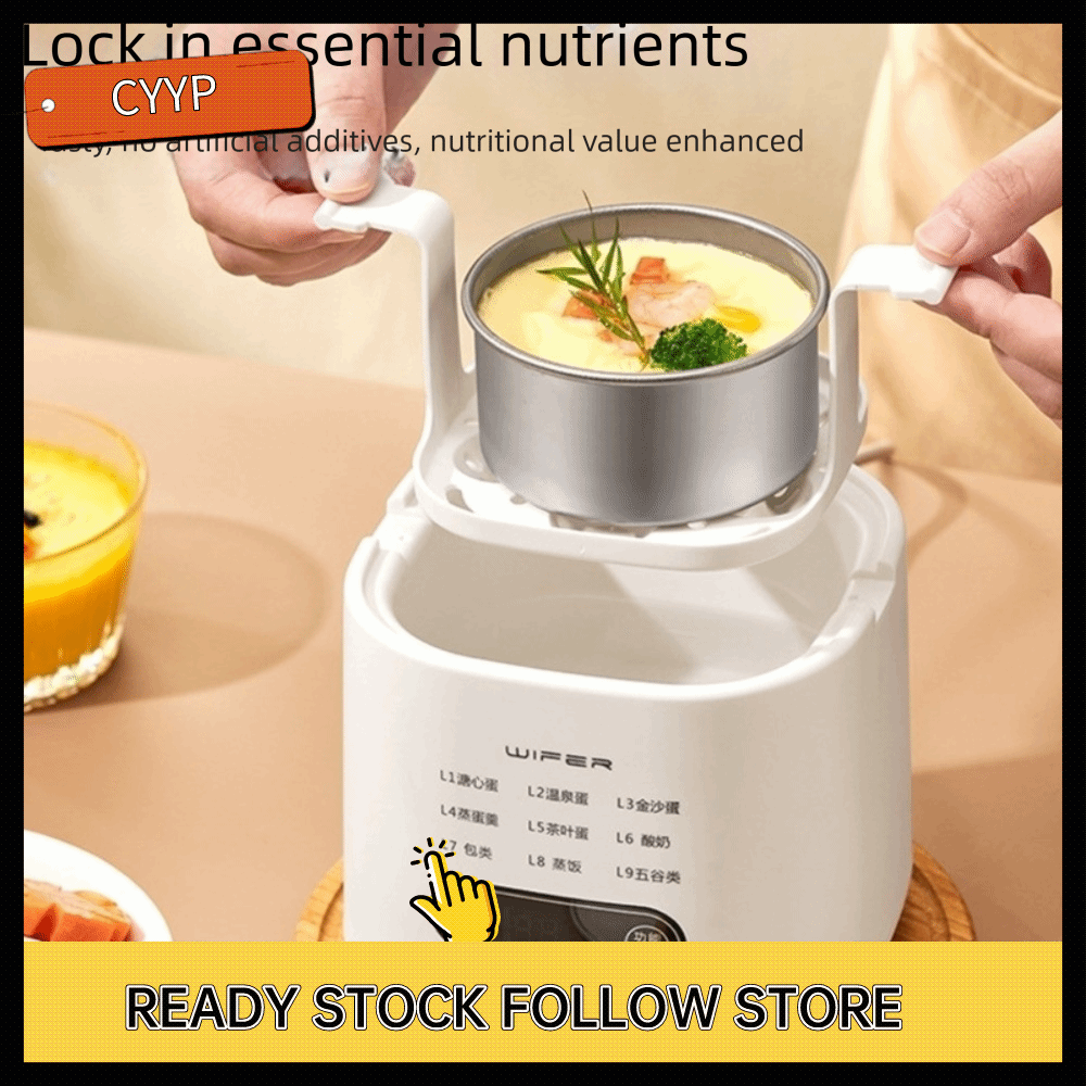 B9GIQY5EX Chức năng 9 trong 1 Nồi luộc trứng điện 2 lớp Công suất 300W Nồi hấp trứng sữa Đa chức năng Nồi luộc trứng tự động