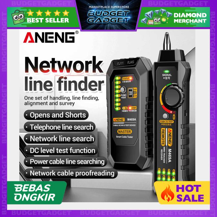 PROMO ANENG TESTER KABEL JARINGAN NETWORK INTERNET TELEPON RJ45 RJ11 - M469A - majuterus02 Giá 291,000 Đồng*Miễn phí vận chuyển