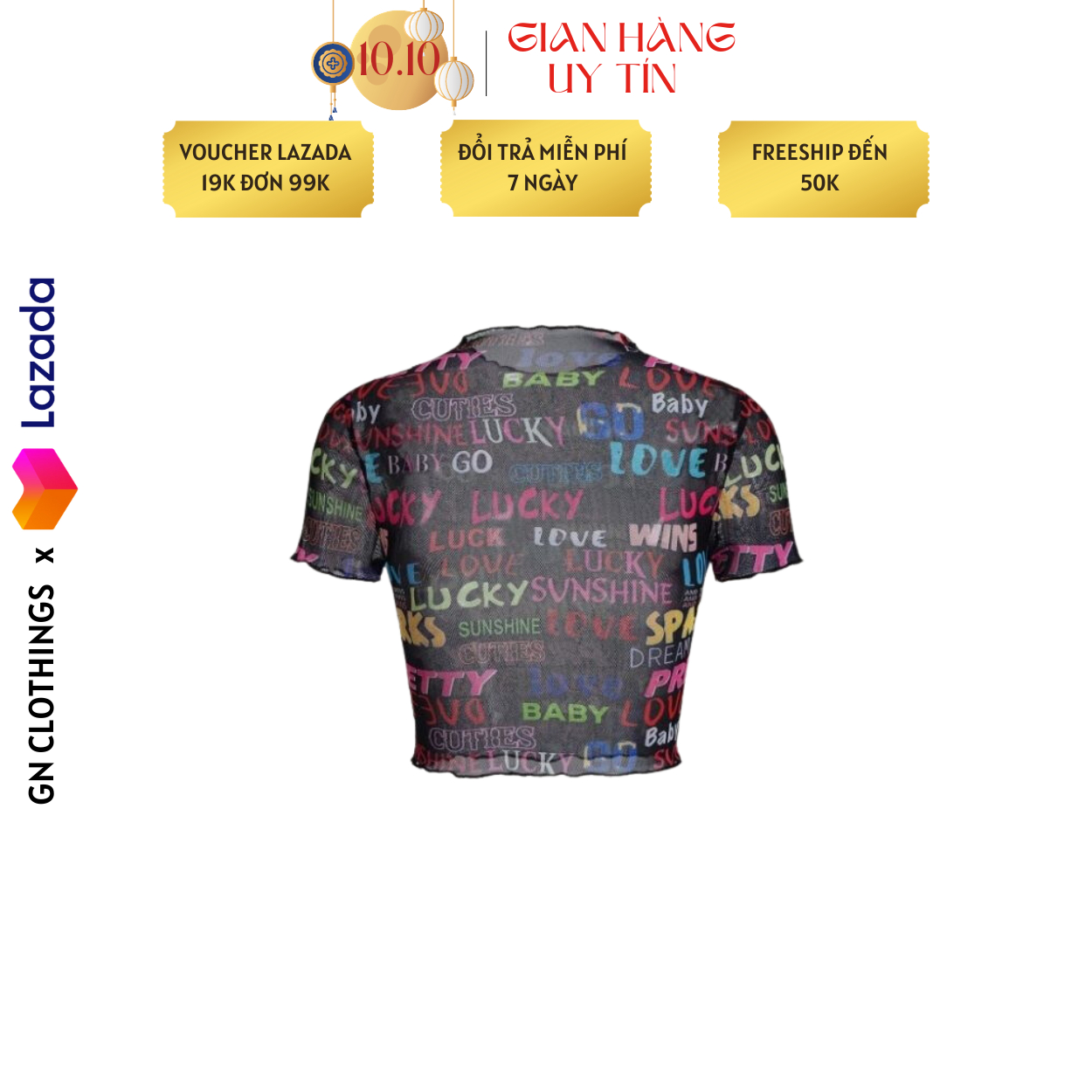 Áo thun nữ cao cấp SK721 Coolane GN Clothings Bông vải thun co dãn, in chữ màu cực ngầu