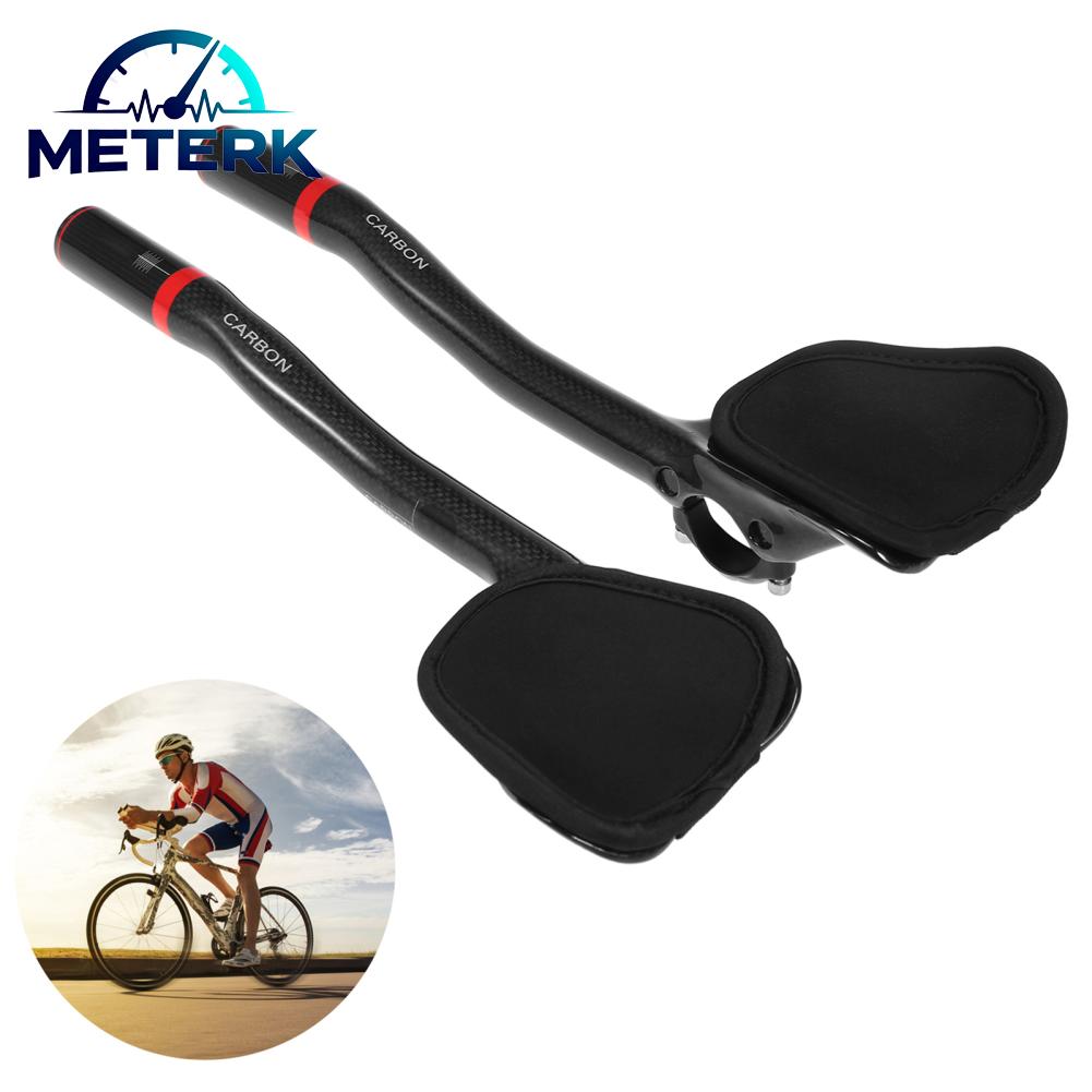Meterk 31.8 มม.คาร์บอนไฟเบอร์จักรยาน TT แฮนด์จักรยาน Aero บาร์ส่วนที่เหลือแฮนด์จักรยาน Tri บาร์ ราคา 2,212 บาท*ส่งฟรี