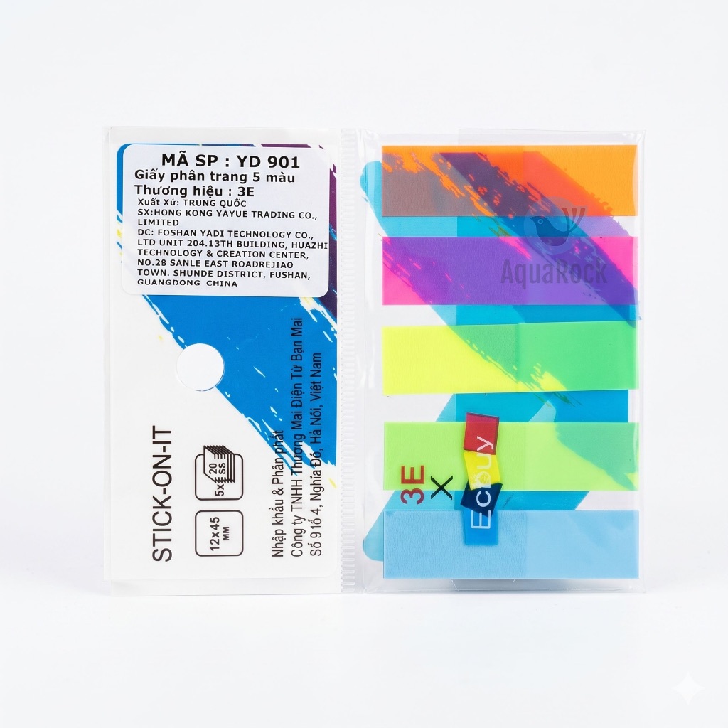 [MUA NHIỀU SIÊU RẺ] Xấp 100 tờ giấy phân trang / ghi chú sticky note 3E YD901 / YD-901 5 màu
