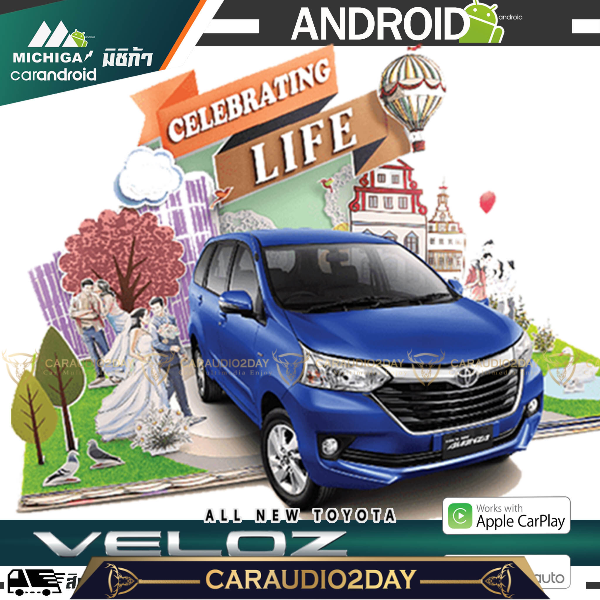 ✔ร้านดีราคาถูก✔ MICHIGA จอแอนดรอยด์ตรงรุ่น 10นิ้ว TOYOTA VELOZ 2022-2026 APPIECARPLAY / ANDROID AUTO ใส่SIM4G มีสเปคให้เลือก ราคา 8,622 บาท*ส่งฟรี