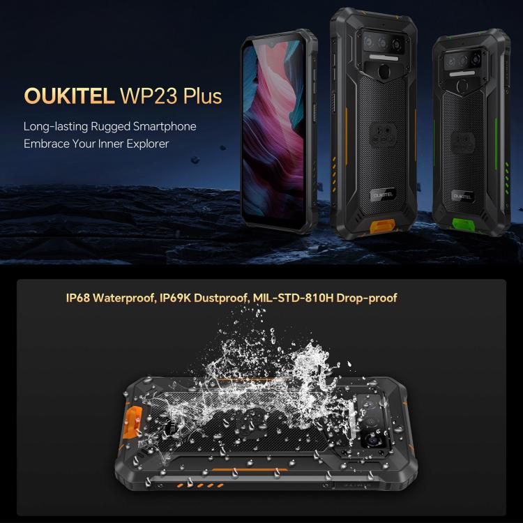 Oukitel WP23 Plus Rugged Phone, 8GB+256GB, 6.52 inch Android 14.0Unisoc T606 Octa-core, NFC, OTG, Network: 4G ราคา 9,271 บาท*ส่งฟรี
