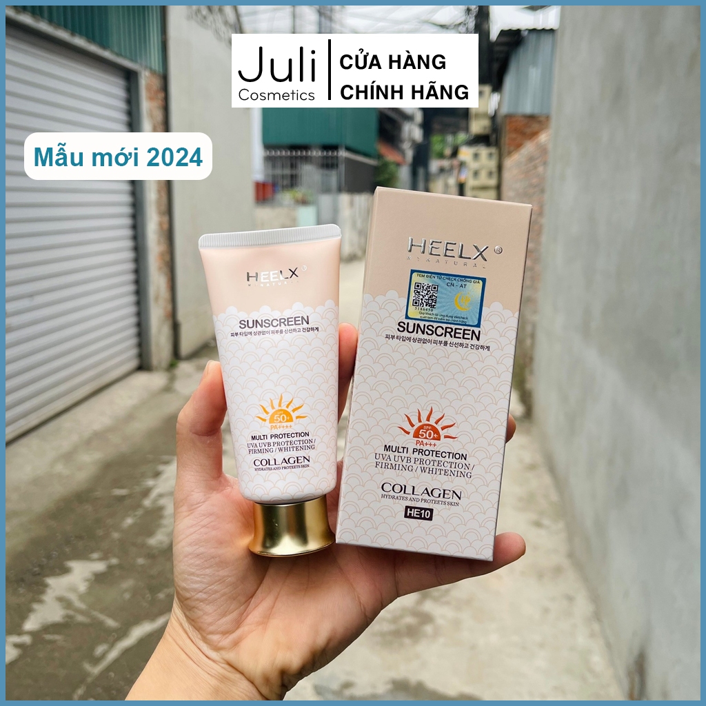 Kem Chống Nắng Heeley Collagen Sunscreen 88ml Chống Nắng Mạnh Mẽ Làm Dịu Da Nhạy Cảm