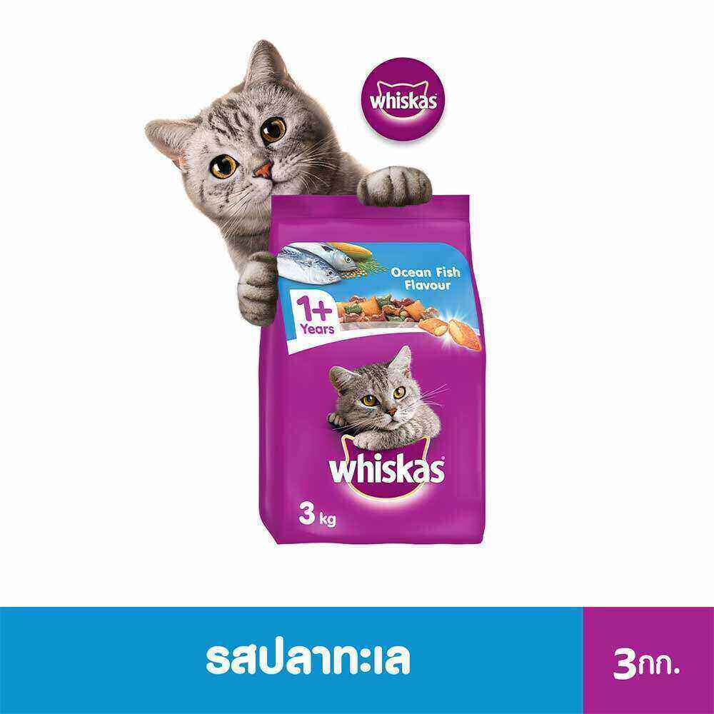 โปรโมชั่น Flash Sale : WHISKAS วิสกัส อาหารแมว ชนิดแห้ง แบบเม็ด – อาหารแมว สูตรแมวโต, 3 กก. สำหรับแมวโตอายุ 1 ปีขึ้นไป