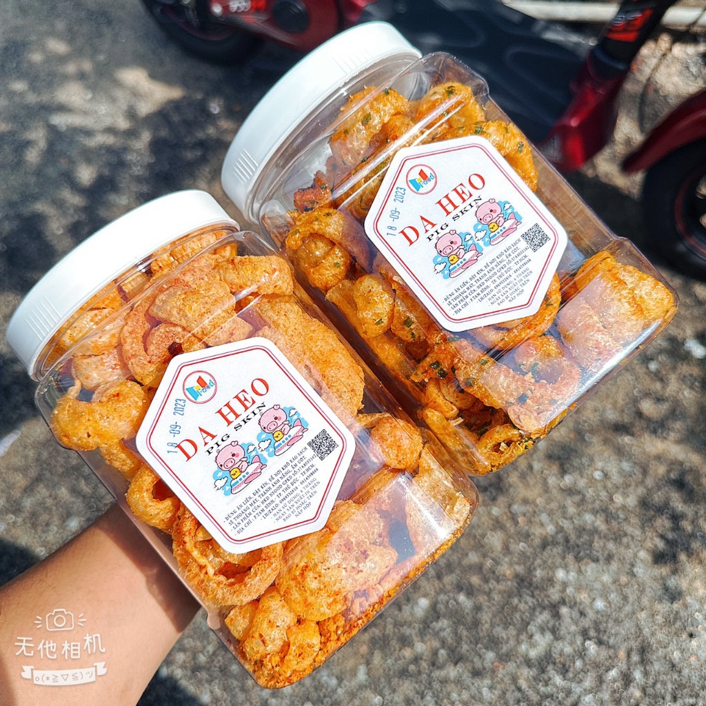 [ 180/250.Gram ] Da Heo Sốt Mắm Hành - Da Heo Tỏi Ớt - Giòn Ngon - Đậm Vị