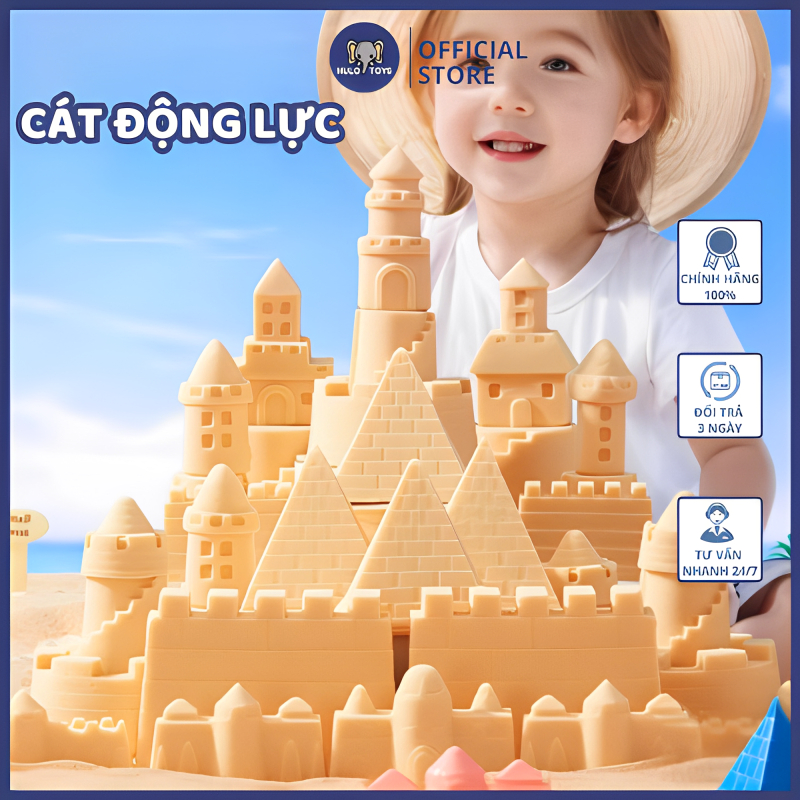 Cát động lực cho bé hulo toys gói 0.5kg - cát động lực, đồ chơi sáng tạo, cát động lực vi sinh, đồ chơi giáo dục