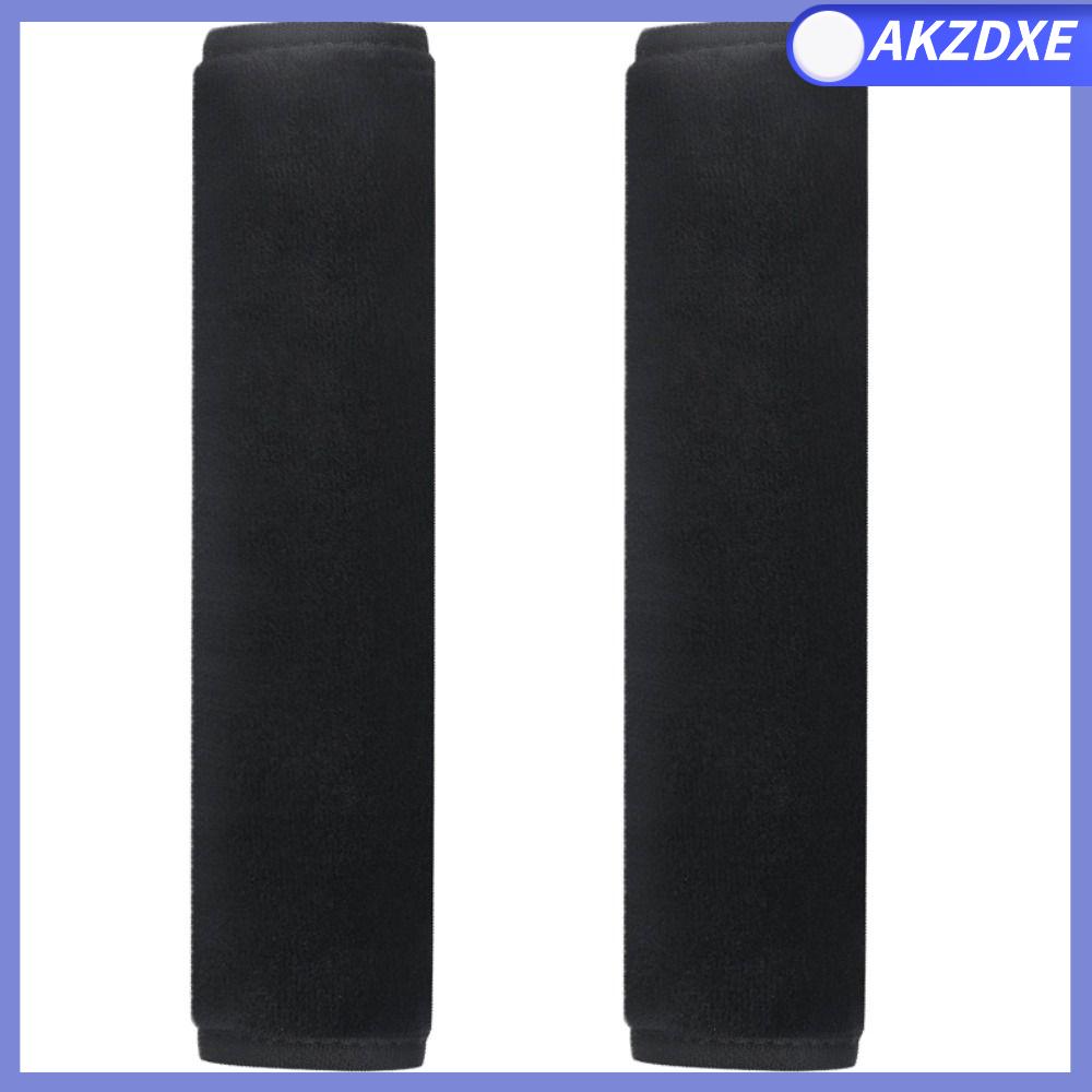 AKZDXE 2PCS Có thể điều chỉnh Bọc dây an toàn ghế ô tô Đen Mềm mại Bọc dây an toàn cho xe hơi Phụ kiện ô tô Bọc dây đeo vai Phụ kiện xe đẩy