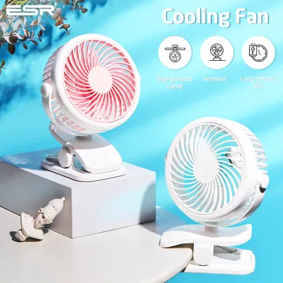 ESR Clip-On Desk Fan portable wireless mini fan rechargable usb fan cooling fan