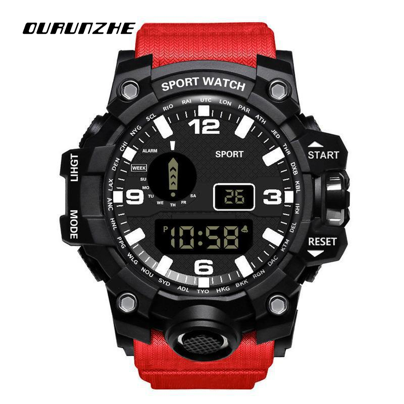 OURUNZHE Multi-Function Sport Digital Watch with Waterproof Design for Men and Students ราคา 64 บาท*ส่งฟรี