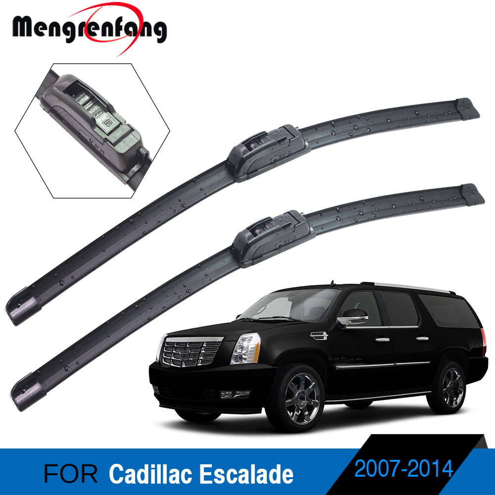 For Cadillac Escalade 2007-2014 Car Front Windscreen Wiper Blades Soft Rubber Wiper J Hook Pinch Tab Accessories
